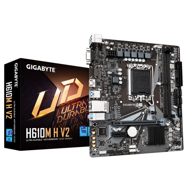 Placă de bază Gigabyte H610M H V2 LGA1700 Micro-ATX - Intel H610 | DDR5 SDRAM | 2x DIMM