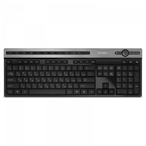 Клавиатура SVEN KB-E5500W Мембрана Черный - Беспроводное | Английский,Русский