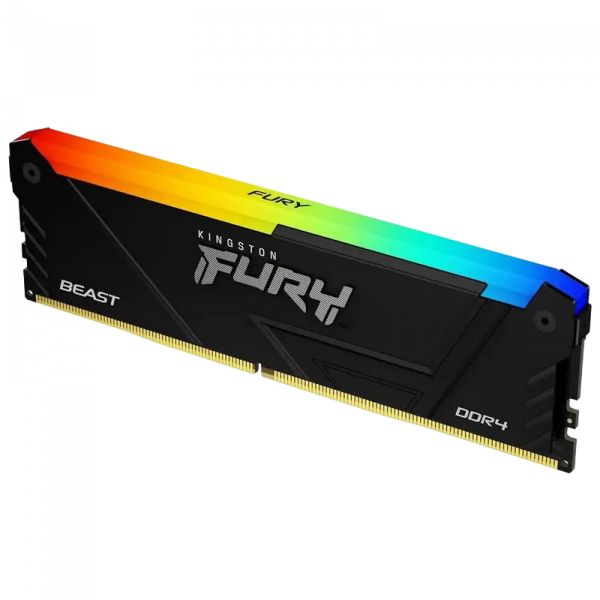 Memorie RAM Kingston FURY Beast RGB FURY Beast RGB 8GB Negru - DDR4 SDRAM | 3600 MHz | 1x 8GB Memorie RAM Kingston FURY Beast RGB FURY Beast RGB 8GB Negru - DDR4 SDRAM | 3600 MHz | 1x 8GB