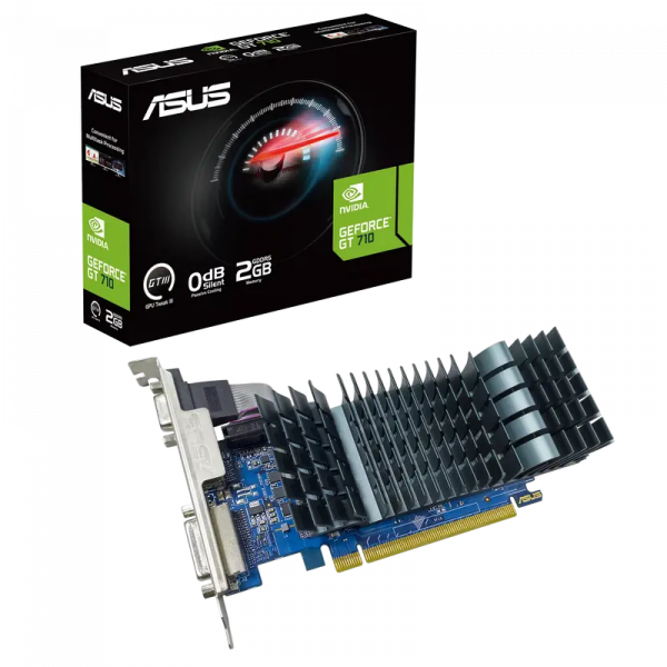 Видеокарта ASUS GeForce GT 710 EVO Low Profile - 2ГБ | PCI-E 2.0 x16