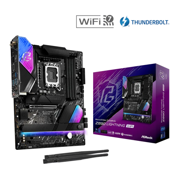 Материнская плата ASRock Z890 LIGHTNING WIFI LGA1851 ATX - Intel Z890 | DDR5 SDRAM | 4x DIMM