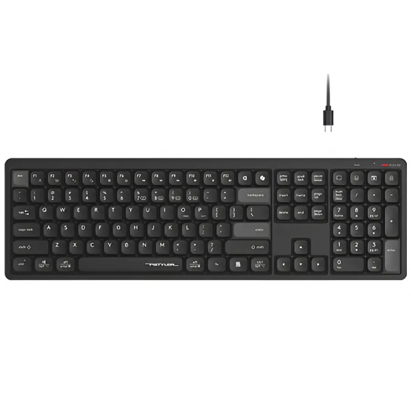 Tastatură A4Tech FBX55C Membrană Gri - Fără fir | Română,Engleza,Rusă