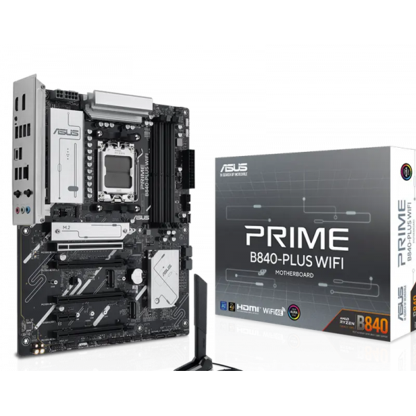 Placă de bază ASUS PRIME B840-PLUS WIFI AM5 ATX - AMD B840 | DDR5 SDRAM | 4x DIMM Placă de bază ASUS PRIME B840-PLUS WIFI AM5 ATX - AMD B840 | DDR5 SDRAM | 4x DIMM