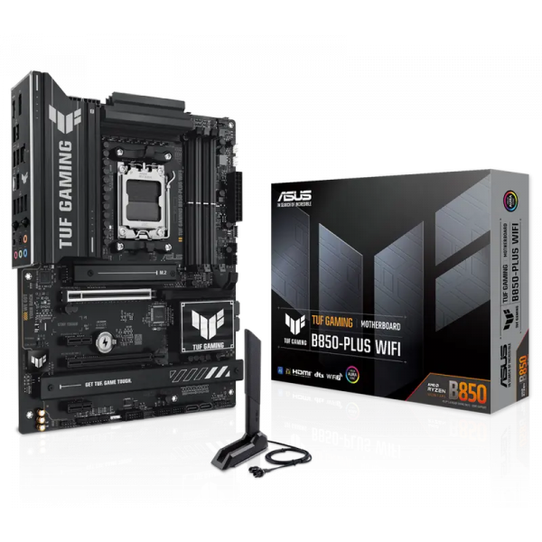 Материнская плата ASUS TUF GAMING B850-PLUS WIFI AM5 ATX - AMD B850 | DDR5 SDRAM | 4x DIMM Материнская плата ASUS TUF GAMING B850-PLUS WIFI AM5 ATX - AMD B850 | DDR5 SDRAM | 4x DIMM