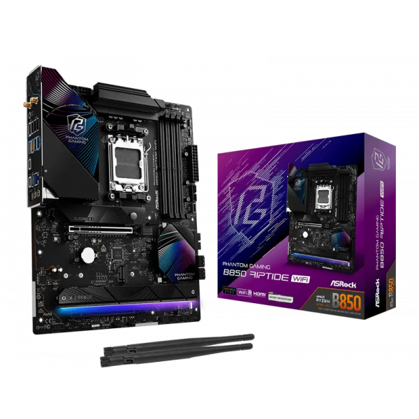 Placă de bază ASRock B850 RIPTIDE WIFI AM5 ATX - AMD B850 | DDR5 SDRAM | 4x DIMM