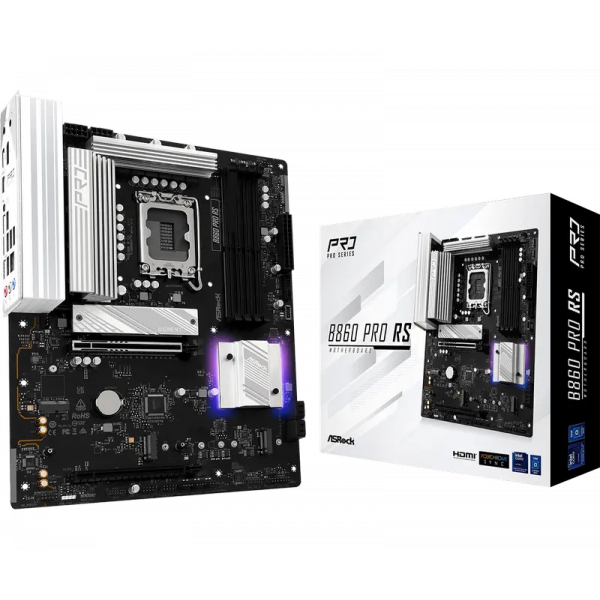 Материнская плата ASRock B860 PRO RS LGA1851 ATX - Intel B860 | DDR5 SDRAM | 4x DIMM