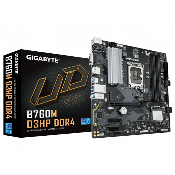 Placă de bază Gigabyte B760M D3HP DDR4 LGA1700 Micro-ATX - Intel B85 | DDR4 SDRAM | 4x DIMM Placă de bază Gigabyte B760M D3HP DDR4 LGA1700 Micro-ATX - Intel B85 | DDR4 SDRAM | 4x DIMM