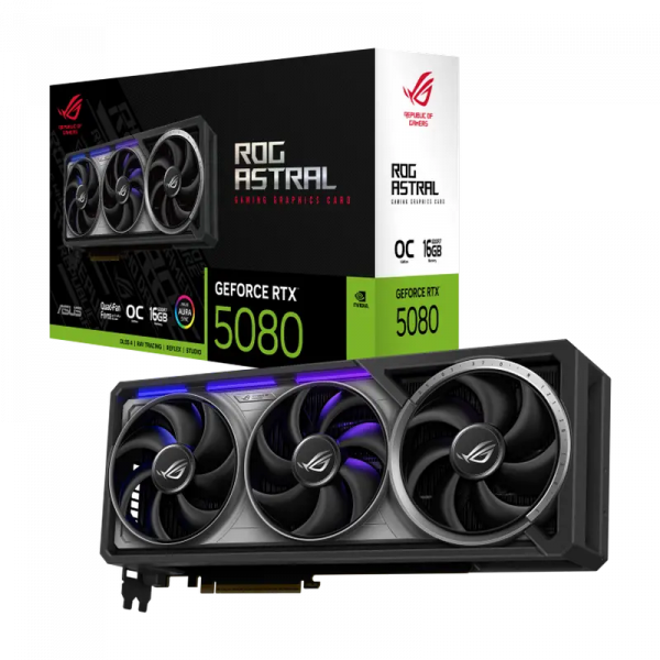 Видеокарта ASUS ROG Astral GeForce RTX 5080 OC - 16 ГБ | PCI-E 5.0 x16
