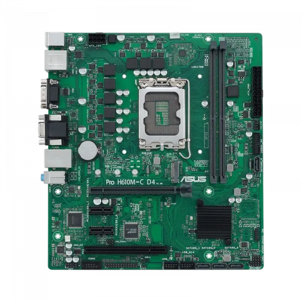 Placă de bază ASUS PRO H610M-C D4-CSM LGA1700 Micro-ATX - Intel H610 | DDR4 SDRAM | 2x DIMM