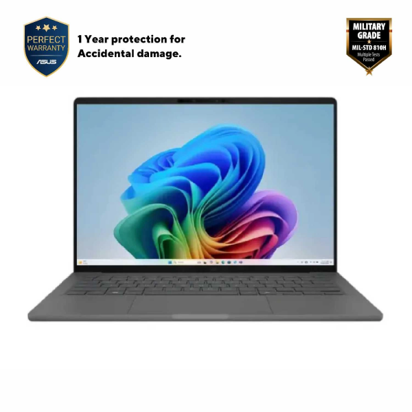 Ноутбук ASUS Zenbook A14 OLED UX3407QA Iceland Gray - 14" | OLED | 60 Гц | 16 ГБ | 512 ГБ | Qualcomm Snapdragon X X1-26-100 Ноутбук ASUS Zenbook A14 OLED UX3407QA Iceland Gray - 14" | OLED | 60 Гц | 16 ГБ | 512 ГБ | Qualcomm Snapdragon X X1-26-100