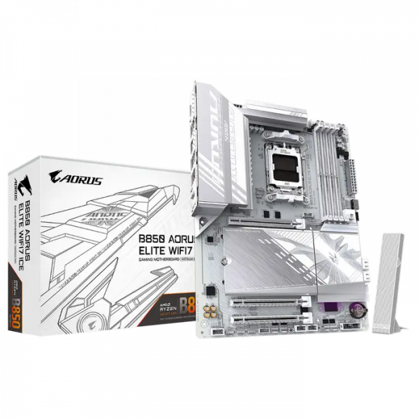 Материнская плата Gigabyte B850 A ELITE WF7 ICE AM5 ATX - AMD B850 | DDR5 SDRAM | 4x DIMM Материнская плата Gigabyte B850 A ELITE WF7 ICE AM5 ATX - AMD B850 | DDR5 SDRAM | 4x DIMM