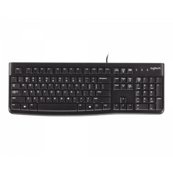 Tastatură Logitech K120 Membrană Negru - Cu fir | Ucraineană,Engleza