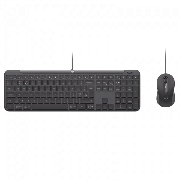 Set Tastatură + Mouse Logitech Signature Slim MK620 Membrană Negru - Cu fir | Engleza