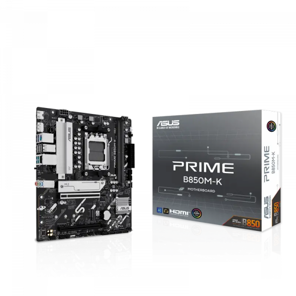 Материнская плата ASUS PRIME B850M-K AM5 ATX - AMD B850 | DDR5 SDRAM | 2x DIMM Материнская плата ASUS PRIME B850M-K AM5 ATX - AMD B850 | DDR5 SDRAM | 2x DIMM