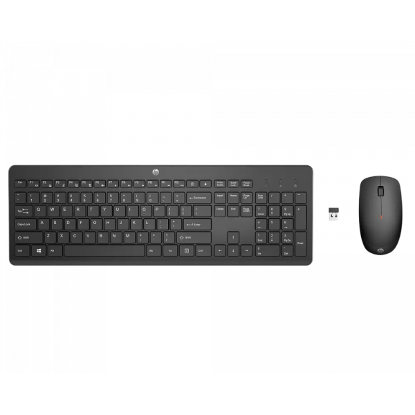 Set Tastatură + Mouse HP 230 Membrană Negru - Fără fir | Rusă,Engleza