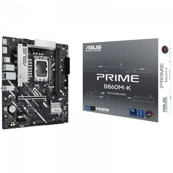 Материнская плата ASUS PRIME B860M-K LGA1851 Micro-ATX - AMD B860 | DDR5 SDRAM | 2x DIMM