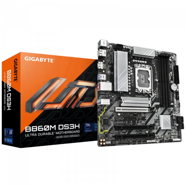 Placă de bază Gigabyte B860M DS3H LGA1851 Micro-ATX - Intel B860 | DDR5 SDRAM | 4x DIMM