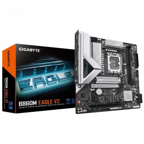 Placă de bază Gigabyte B860M EAGLE V2 LGA1851 Micro-ATX - AMD B860 | DDR5 SDRAM | 2x DIMM