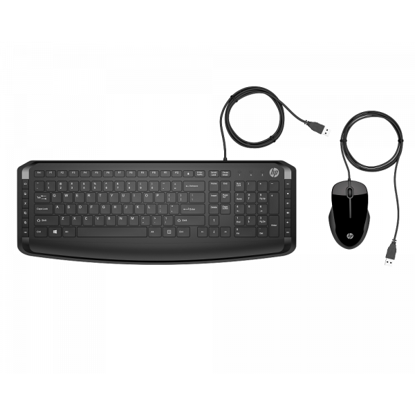 Клавиатура и мышь HP Pavilion 200 Мембрана Черный - Проводное | Русский,Английский