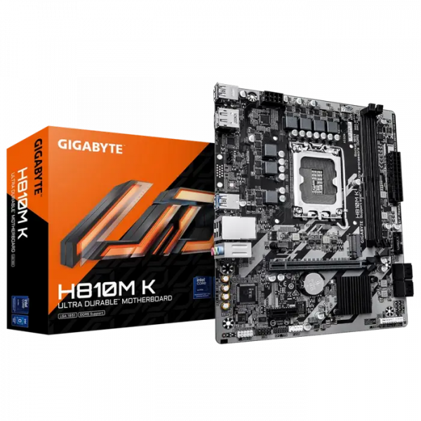 Placă de bază Gigabyte H810M K, LGA1851, Intel H810, Micro-ATX - Intel H810 | DDR5 SDRAM | 2x DIMM