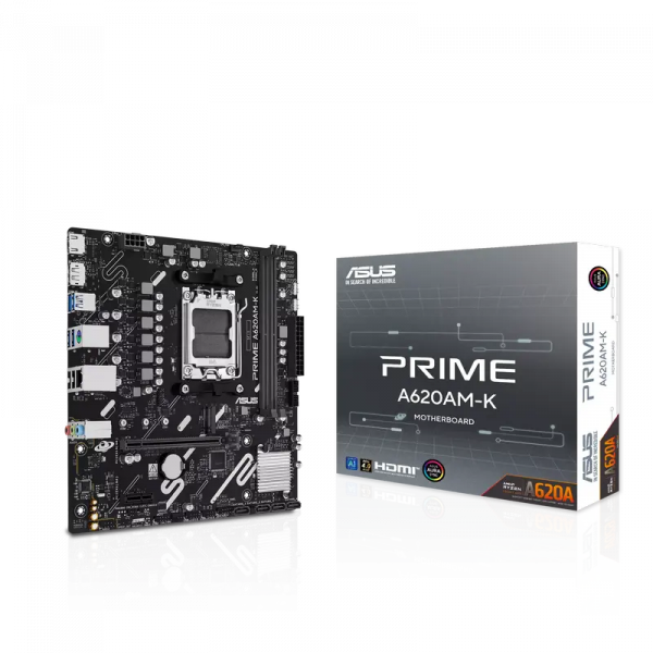 Placă de bază ASUS PRIME A620AM-K AM5 Micro-ATX - AMD A620A | DDR5 SDRAM | 2x DIMM Placă de bază ASUS PRIME A620AM-K AM5 Micro-ATX - AMD A620A | DDR5 SDRAM | 2x DIMM