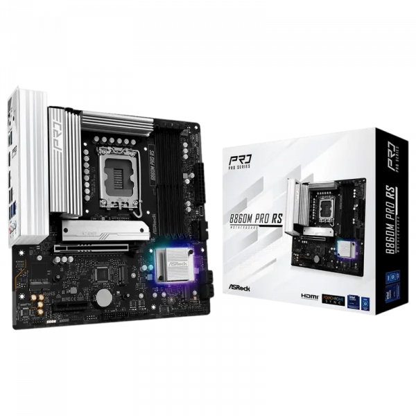 Placă de bază ASRock B860M PRO RS LGA1851 Micro-ATX - Intel B860 | DDR5 SDRAM | 4x DIMM