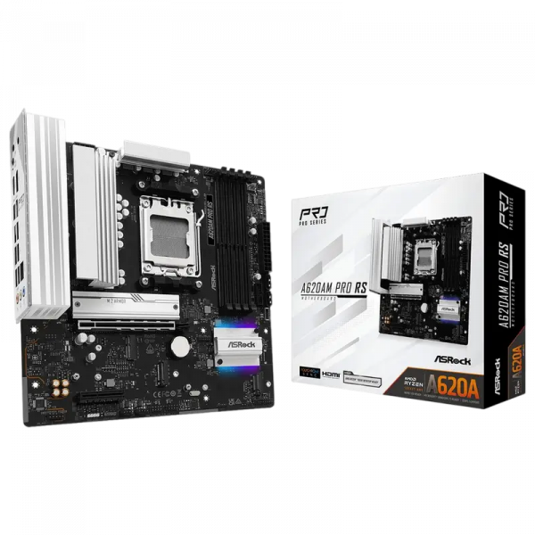 Placă de bază ASRock A620AM PRO RS AM5 Micro-ATX - AMD A620A | DDR5 SDRAM | 4x DIMM