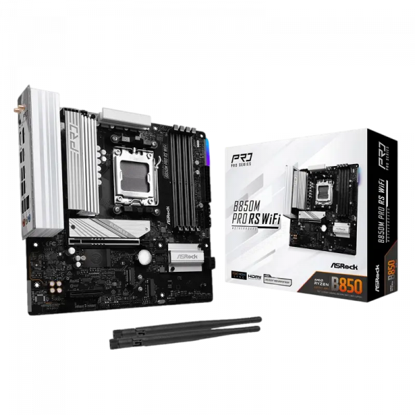 Материнская плата ASRock B850M PRO RS WIFI AM5 Micro-ATX - AMD B850 | DDR5 SDRAM | 4x DIMM