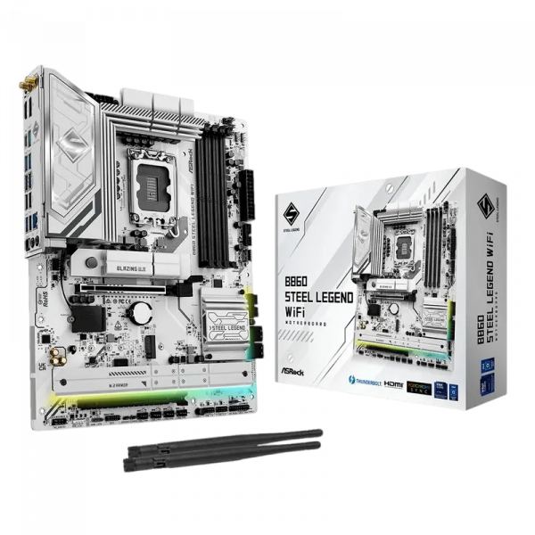 Материнская плата ASRock B860 STEEL LEGEND WIFI LGA1851 ATX - Intel B860 | DDR5 SDRAM | 4x DIMM