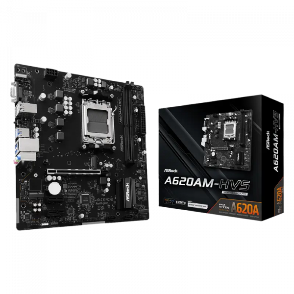 Placă de bază ASRock A620AM-HVS AM5 Micro-ATX - AMD A620A | DDR5 SDRAM | 2x DIMM