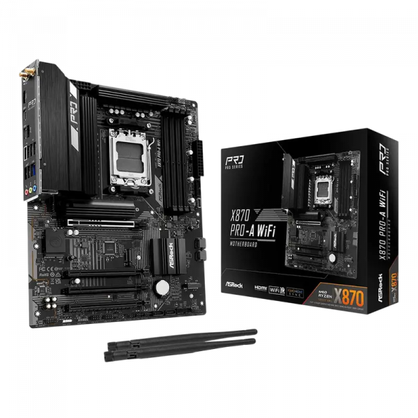 Placă de bază ASRock X870 PRO-A WIFI AM5 ATX - AMD X870 | DDR5 SDRAM | 4x DIMM
