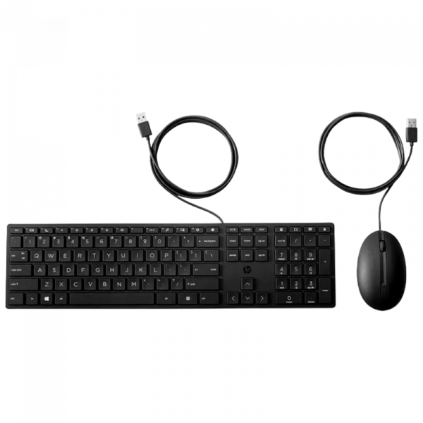 Клавиатура и мышь HP 320MK Мембрана Черный - Проводное | Английский,Русский