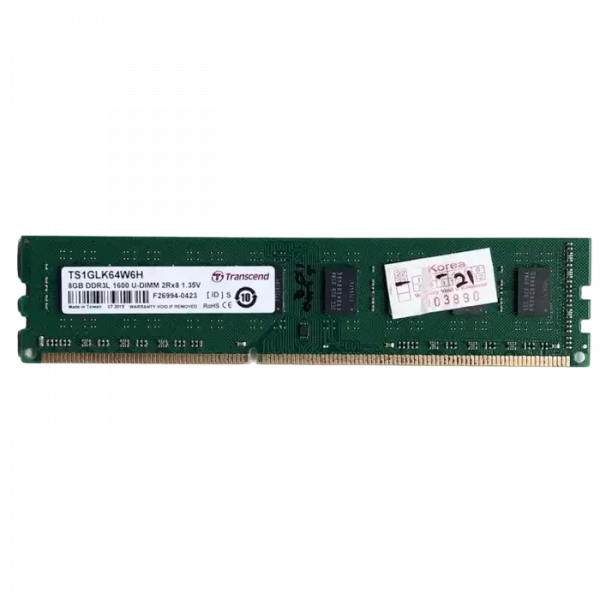 Оперативная память Transcend TS1GLK64W6H 8 ГБ Зеленый - DDR3 SDRAM | 1600 МГц | 1x 8 ГБ