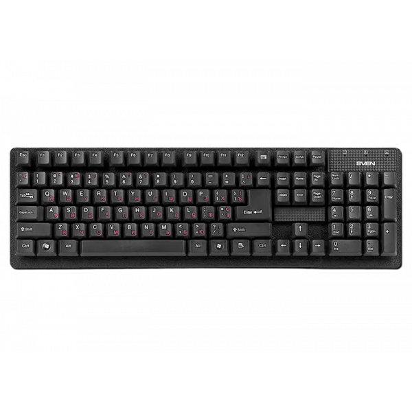 Tastatură SVEN Standard 301 Membrană Negru - Cu fir | Rusă,Engleza Tastatură SVEN Standard 301 Membrană Negru - Cu fir | Rusă,Engleza