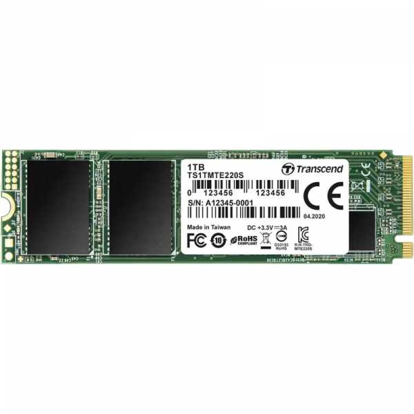 Накопитель SSD Transcend 220S 1000GB - M.2 NVMe | NVMe PCIe 3.0 x4 | 3200 МБ/с