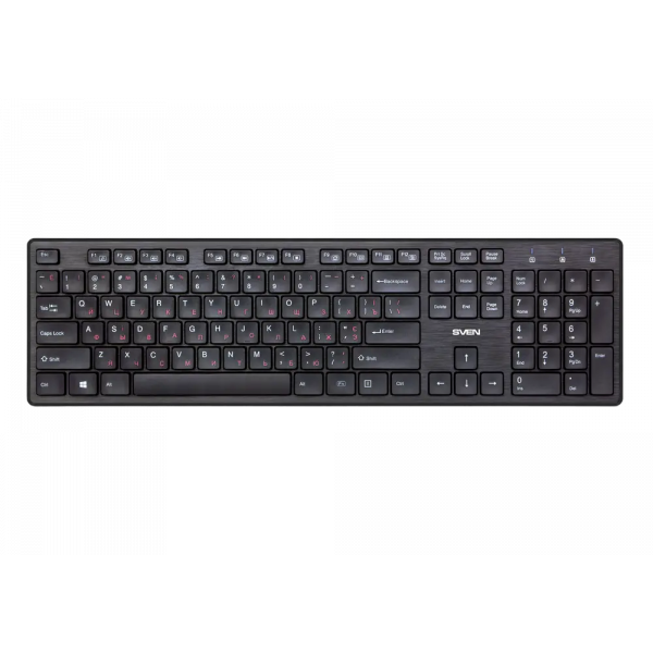 Клавиатура SVEN KB-E5800W Мембрана Черный - Беспроводное | Русский,Английский