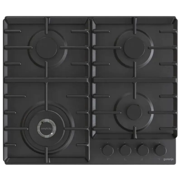 Газовая варочная панель Gorenje GW 642 SYB Черный - 8.15 кВт | Нержавеющая сталь Газовая варочная панель Gorenje GW 642 SYB Черный - 8.15 кВт | Нержавеющая сталь