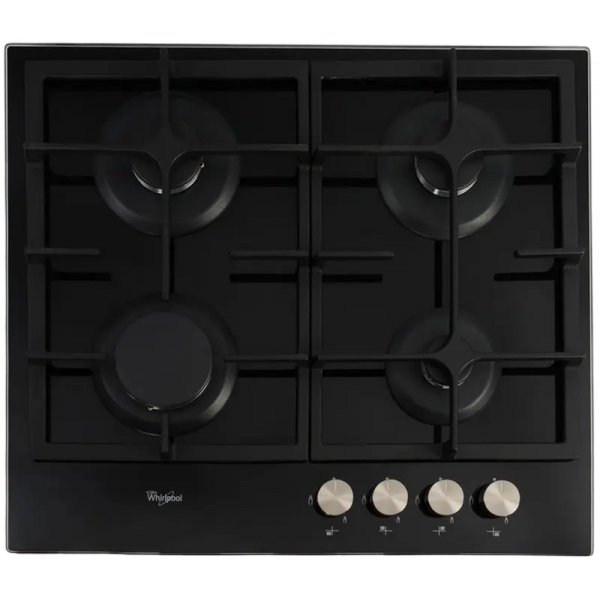 Газовая варочная панель Whirlpool GOS 6415/NB Черный - 8 кВт | Закаленное стекло Газовая варочная панель Whirlpool GOS 6415/NB Черный - 8 кВт | Закаленное стекло