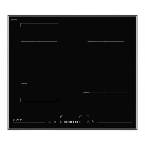 Plită cu inducție Sharp KH-6I27CS0I-EU Negru - 7.4 kW | Vitroceramică