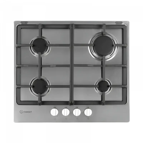 Газовая варочная панель Indesit THP 641 IX/I Нержавеющая сталь - 7.8 кВт | Нержавеющая сталь
