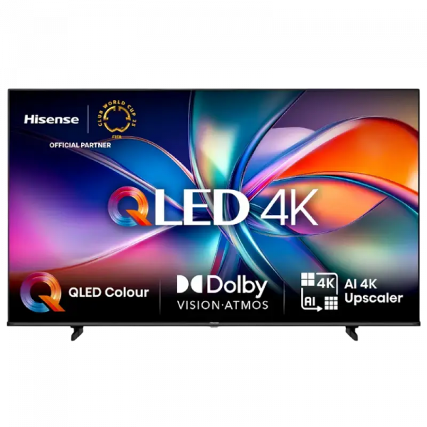 75" QLED SMART TV Hisense 75E7Q Negru - 3840x2160 px | 60 Hz | 30W | VIDAA U OS