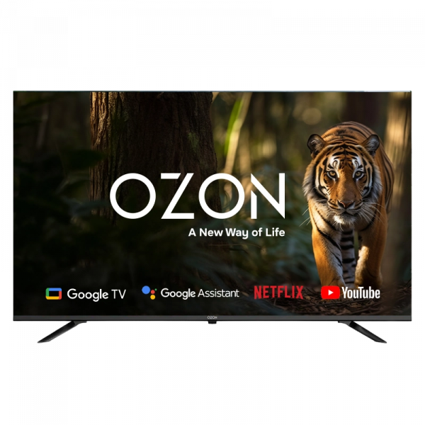 65" LED SMART Телевизор OZON U65Z8000R Черный - 3840x2160 px | 16Вт | Google TV