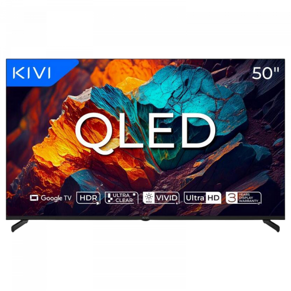 50" QLED SMART TV KIVI 50U720QB Negru - 3840x2160 px | 60 Hz | 24W | Google TV 50" QLED SMART TV KIVI 50U720QB Negru - 3840x2160 px | 60 Hz | 24W | Google TV
