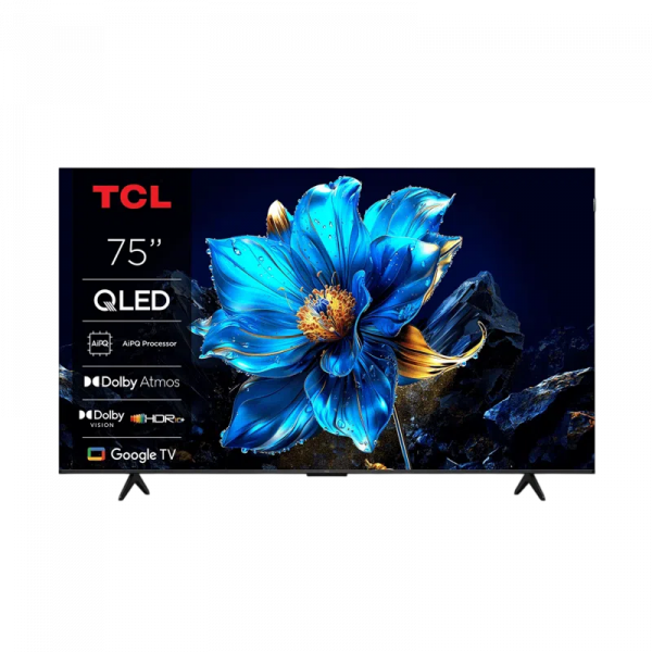 75" QLED SMART TV TCL 75T69C Negru - 3840x2160 px | 60 Hz | 30W | Google TV