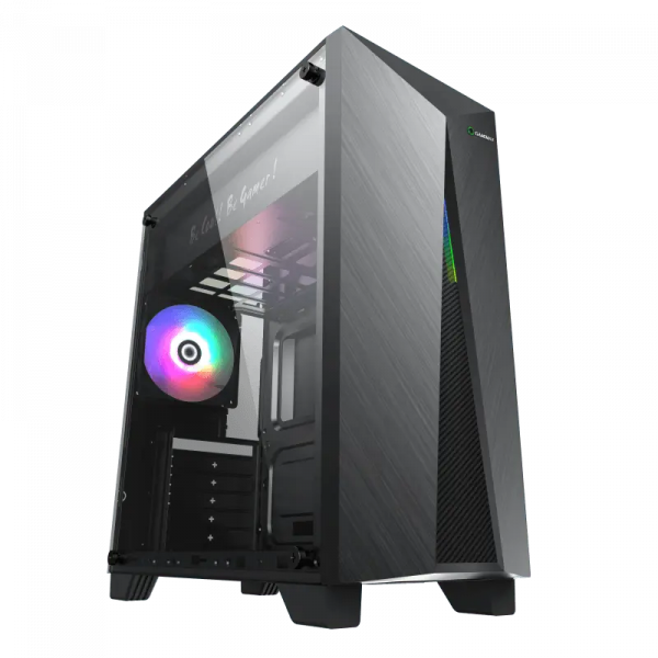 Компьютерный корпус Gamemax NOVA N6 Midi-Tower Черный - Без блока питания | Металл,Пластик АБС,Закаленное стекло | ARGB,RGB