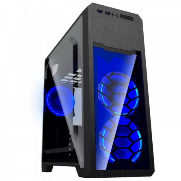 Компьютерный корпус Gamemax G563 Midi-Tower Черный - Без блока питания | Сталь | LED