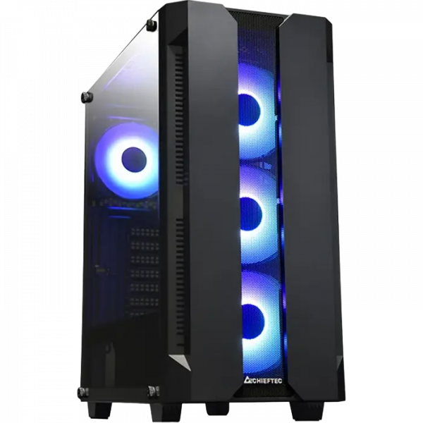 Carcasă PC Chieftec GS-01B-OP Midi-Tower Negru - ATX | Oțel,Sticlă călită | ARGB