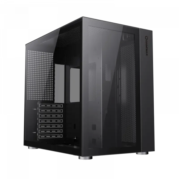 Компьютерный корпус Gamemax INFINITY Midi-Tower Черный - Без блока питания | Пластик АБС,Сталь,Закаленное стекло