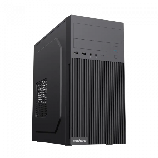 Carcasă PC Sohoo 6521BK Midi-Tower Negru - ATX | Metal