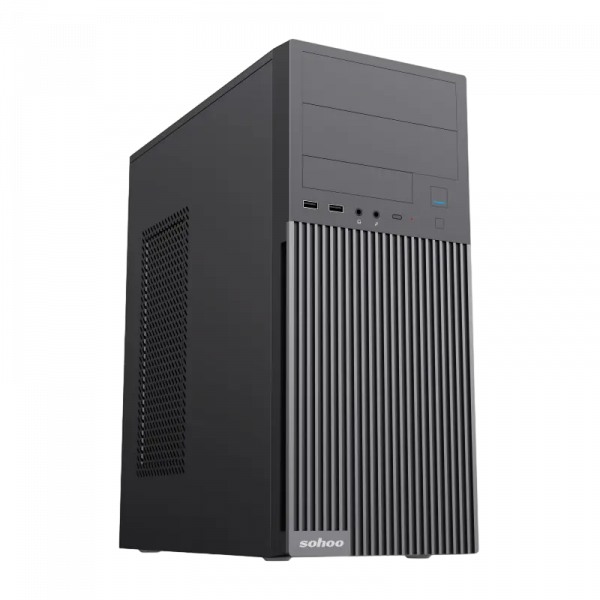 Компьютерный корпус Sohoo 2815BK Midi-Tower Черный - ATX | Металл